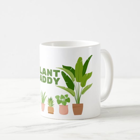 Pflanze Daddy Tasse | Pflanze Geschenke für Pflanz (VorderseiteRechts)