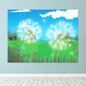Pflanze Dandelion Leinwanddruck (Insitu (Holzboden))