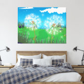 Pflanze Dandelion Leinwanddruck (Insitu (Schlafzimmer))