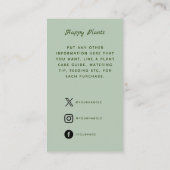 Pflanze der Aquarellfärbung Vielen Dank Begleitkarte (Rückseite)