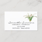 Pflanze der Aquarellluft Visitenkarte (Rückseite)