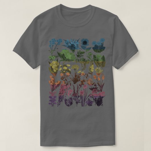 Pflanze der botanischen Blume T-Shirt (Design vorne)