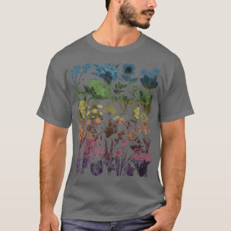 Pflanze der botanischen Blume T-Shirt