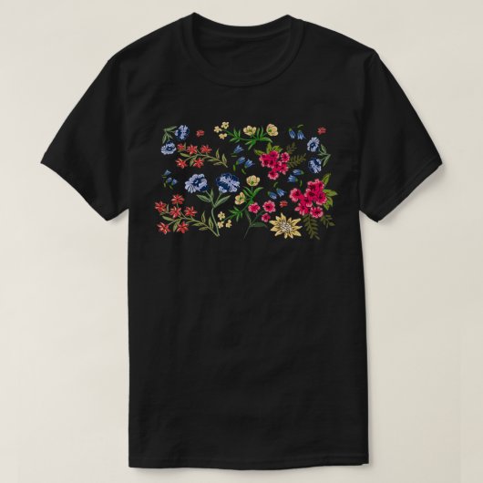 Pflanze der botanischen Blume T-Shirt (Design vorne)