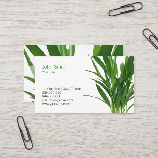 Pflanze der grünen Blätter Visitenkarte (Vorderseite/Rückseite Beispiel)
