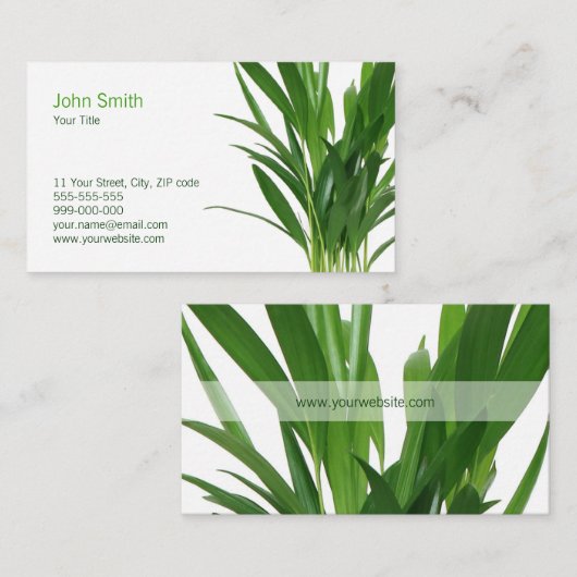 Pflanze der grünen Blätter Visitenkarte (Vorne/Hinten)