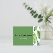 Pflanze der grünen Blätter Visitenkarte (Stehend Vorderseite)