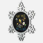 Pflanze der Imkerei Diese Rettete die Bienen Schneeflocken Zinn-Ornament (Rechts)
