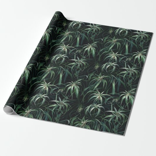 Pflanze der Wasserfarben (dunkel) Geschenkpapier (Ungerollt)