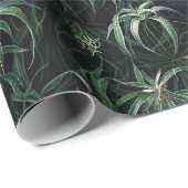 Pflanze der Wasserfarben (dunkel) Geschenkpapier (Rolleneckpunkt)