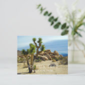 Pflanze der Wüste, Riesenboulder, Joshua Tree NP C Postkarte (Stehend Vorderseite)