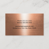 Pflanze des Baggers Visitenkarte (Rückseite)