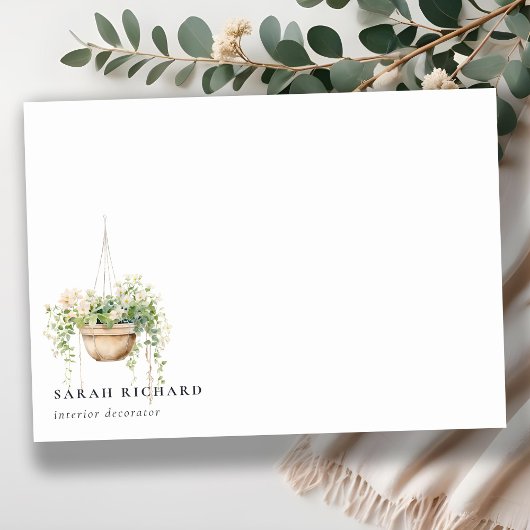 Pflanze des Blumenhauses Wasserfarben Botanisch Mitteilungskarte