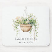 Pflanze des Blumenhauses Wasserfarben Botanisch Mousepad (Vorne)