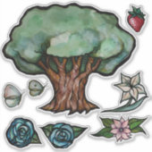 Pflanze des Erden eines Baumes Aufkleber (Vorderseite)