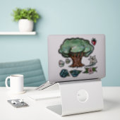 Pflanze des Erden eines Baumes Aufkleber (Laptop auf Schreibtisch)