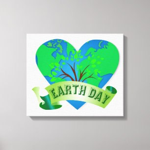 Pflanze des Erdheart Natur Bäume Ozean Leinwanddruck