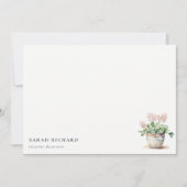 Pflanze des gepolsterten Blumenhauses Wasserfarben Mitteilungskarte (Vorderseite)