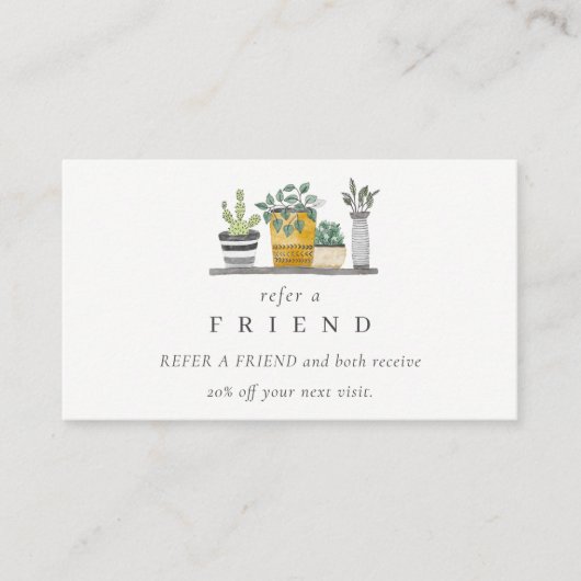 Pflanze des gepotteten Hauses Botanischer Garten Visitenkarte (Vorderseite)