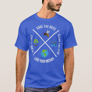 Pflanze des glücklichen Erdes Bäume Saubere Meere  T-Shirt