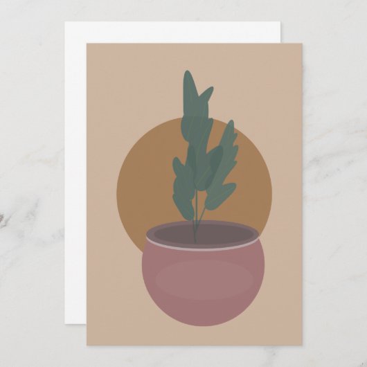 Pflanze des Hauses Grußkarte des Erden Tones (Vorne/Hinten)