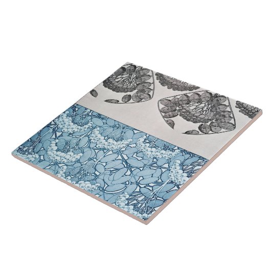 Pflanze des Jugendstils, Mucha Fliese (Seite)