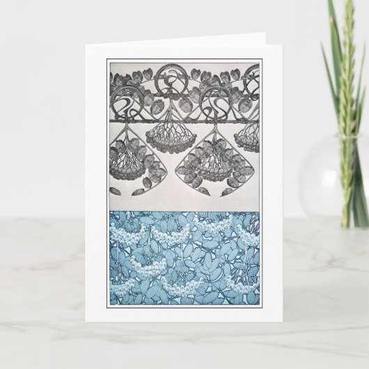 Pflanze des Jugendstils, Mucha Karte (Vorderseite)