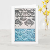 Pflanze des Jugendstils, Mucha Karte (Gelbe Blume)