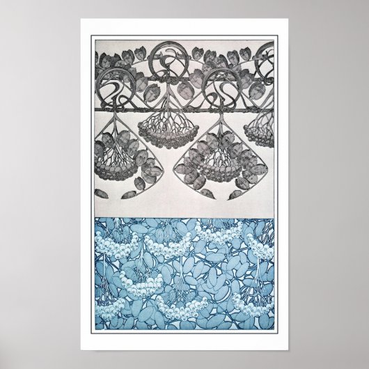 Pflanze des Jugendstils, Mucha Poster (Vorne)