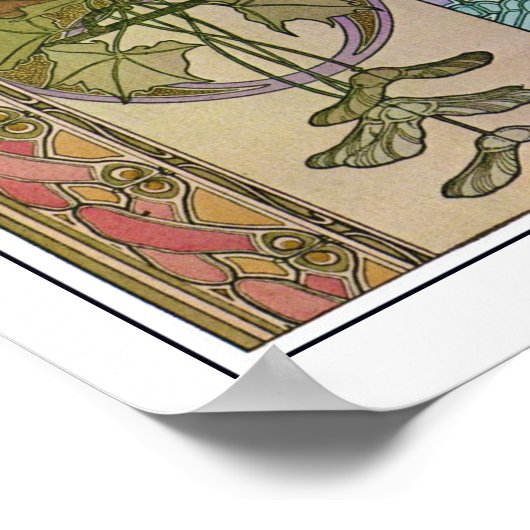 Pflanze des Jugendstils, Mucha Poster (Ecke)