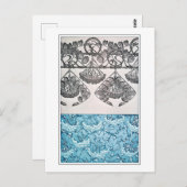 Pflanze des Jugendstils, Mucha Postkarte (Vorne/Hinten)