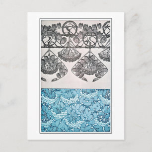 Pflanze des Jugendstils, Mucha Postkarte