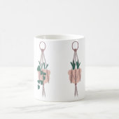 Pflanze des niedlichen Hauses mit Macrame-Illustra Kaffeetasse (Mittel)