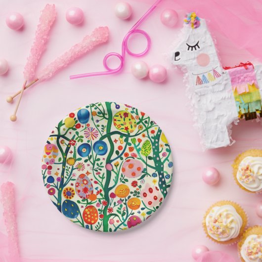 Pflanze des Ostereis Pappteller (Party)