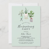 Pflanze des Potted House | Minze Housewarming Part Einladung (Vorderseite)