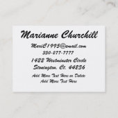 Pflanze des Saatguts und Beobachtung des Geschäfts Visitenkarte (Rückseite)