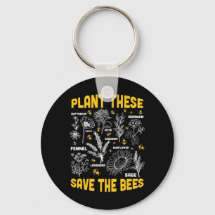 Pflanze Diese Rettete die Bienen Schlüsselanhänger