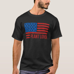 Pflanze Distressed Grunge American Flag USA Patrio T-Shirt