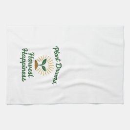 Pflanze Dreams erntet Glück Geschirrtuch