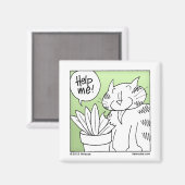 Pflanze Eater Cat Magnet (Vorderseite/Rückseite)