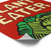 Pflanze Eater Retro-Design vegetarisch vegan Poster (Ecke)