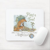 Pflanze ein Baum-Erdtagesfox-Gang Mousepad (Mit Mouse)