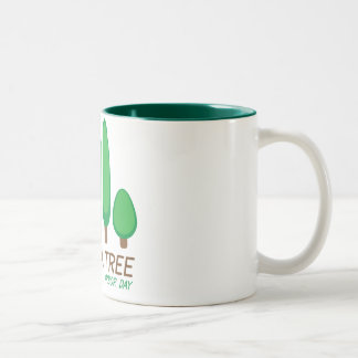 Pflanze ein Baum - Lauben-Tag Zweifarbige Tasse