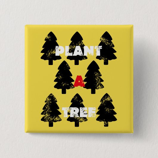 Pflanze-ein-Baum-Quadrat-Schaltfläche Button (Vorderseite)