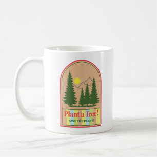 Pflanze ein Baum, rettet den Planeten, modern, Coo Kaffeetasse