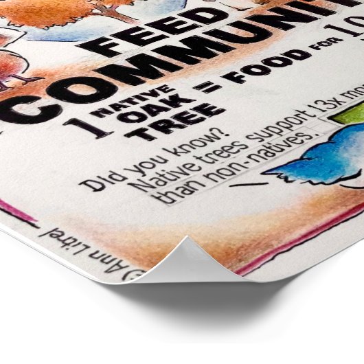 Pflanze ein Baumlehrplaner Poster (Ecke)