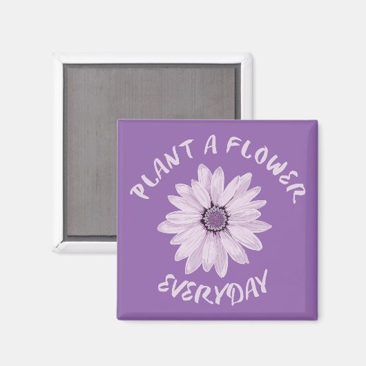 Pflanze Eine Blume Alltag Magnet (Vorderseite/Rückseite)