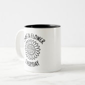 Pflanze Eine Blume Alltag Zweifarbige Tasse (Vorderseite Links)