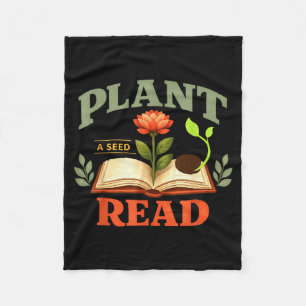 Pflanze einen Samen, Lies Leser Buch Bibliothek lu Fleecedecke