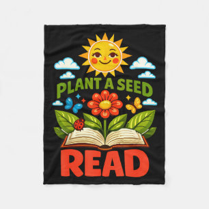 Pflanze einen Samen, Lies Leser Buch Bibliothek lu Fleecedecke